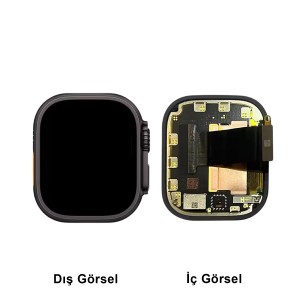 Teknonet Apple Watch Series Ultra 2 49 mm Uyumlu Org Lcd+Dokunmatik (Siyah) NT-112776