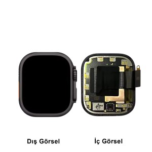 Teknonet Apple Watch Ultra 49 mm Uyumlu Org Lcd+Dokunmatik (Siyah) NT-112775