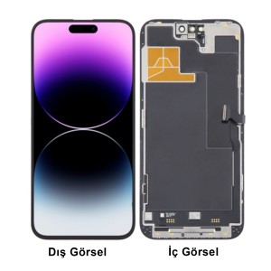 Teknonet Apple iPhone 14 Pro Max Uyumlu Oled Lcd+Dokunmatik+Çıtalı (Siyah) NT-112230