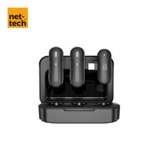 Nettech NT-0T08 Plastik Type-C Kablosuz Yaka Mikrofonu (Siyah) NT-107447