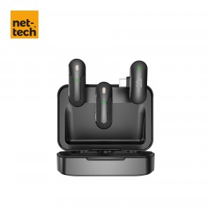 Nettech NT-0T08 Plastik Type-C Kablosuz Yaka Mikrofonu (Siyah) NT-107447