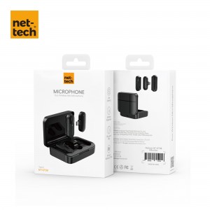 Nettech NT-0T08 Plastik Type-C Kablosuz Yaka Mikrofonu (Siyah) NT-107447