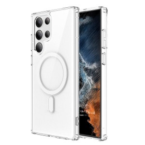 Nettech Samsung Galaxy S22 Ultra Uyumlu Magsafe Arka Koruma Kılıf (Şeffaf) NT-112853