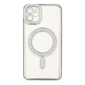 Nettech Apple iPhone 11 Uyumlu Taşlı Seri Arka Koruma Kılıf (Gri) NT-112893