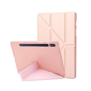 Nettech Samsung Galaxy Tab S9 FE Uyumlu Flip Prizma Seri Kapaklı Kılıf (Pembe) NT-113098