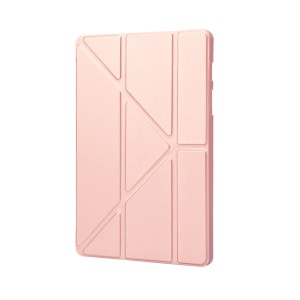 Nettech Samsung Galaxy Tab S9 FE Uyumlu Flip Prizma Seri Kapaklı Kılıf (Pembe) NT-113098