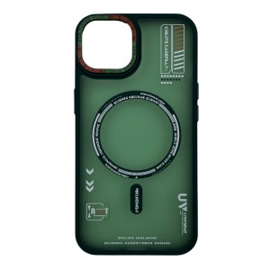 Nettech Apple iPhone 13 Uyumlu Dynamic Magsafe Arka Koruma Kılıf (Yeşil) NT-112890