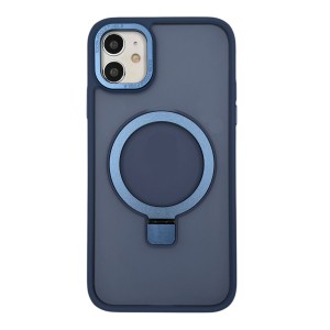 Nettech Apple iPhone 11 Uyumlu Manyetik Standlı Seri Arka Koruma Kılıf (Mavi) NT-112954