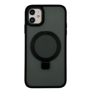 Nettech Apple iPhone 11 Uyumlu Manyetik Standlı Seri Arka Koruma Kılıf (Siyah) NT-112951