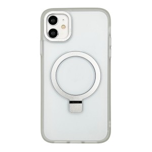 Nettech Apple iPhone 11 Uyumlu Manyetik Standlı Seri Arka Koruma Kılıf (Beyaz) NT-112952