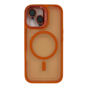 Nettech Apple iPhone 16 Uyumlu Armor Magsafe Arka Koruma Kılıf (Turuncu) NT-113112