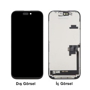 Teknonet Apple iPhone 16 Pro Uyumlu Org Lcd+Dokunmatik+Çıtalı (Siyah) NT-113117