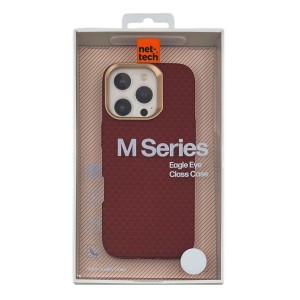 Nettech Apple iPhone 16 Pro Uyumlu NT-N070 Karbon Seri Arka Koruma Kılıf (Kırmızı) NT-113319