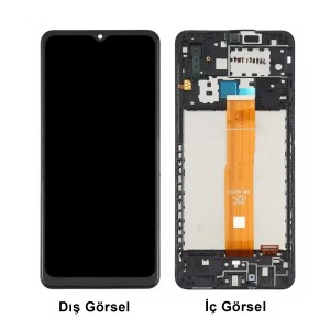 Teknonet Samsung Galaxy A04S Uyumlu Hk Lcd+Dokunmatik+Çıtalı (Siyah) NT-108162