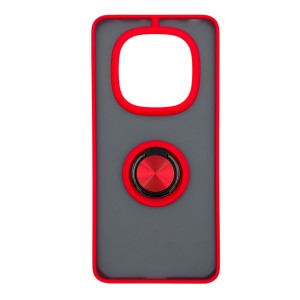 Nettech Xiaomi Redmi Note 14 Pro Uyumlu Buzlu Yüzüklü Arka Koruma Kılıf (Kırmızı) NT-113513