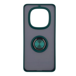 Nettech Xiaomi Redmi Note 14 Pro Uyumlu Buzlu Yüzüklü Arka Koruma Kılıf (Yeşil) NT-113515