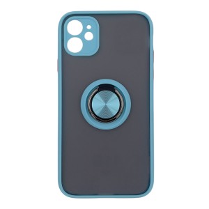 Nettech Apple iPhone 11 Uyumlu Buzlu Yüzüklü Arka Koruma Kılıf (Mavi) NT-113494