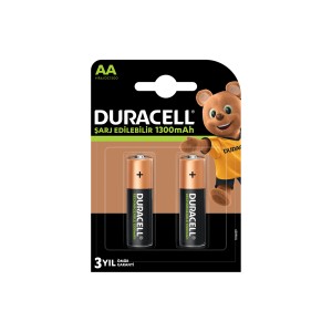 Teknonet Uyumlu Duracell Şarj Edilebilir Pil AA 1300 mAh Batarya (Sarı) NT-113781
