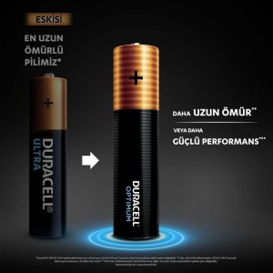 Teknonet Uyumlu Duracell AA Kalın Pil 4 lü Batarya (Sarı) NT-113900