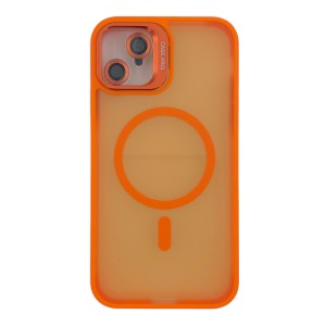 Nettech Apple iPhone 11 Uyumlu Armor Magsafe Arka Koruma Kılıf (Turuncu) NT-113960