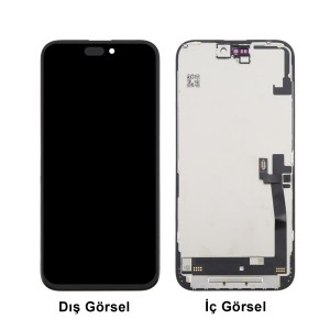 Teknonet Apple iPhone 16 Plus Uyumlu DD Oled Lcd+Dokunmatik+Çıtalı (Siyah) NT-114116