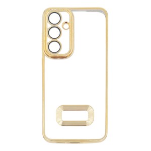 Nettech Samsung Galaxy S24 FE Uyumlu Round Silikon Seri Arka Koruma Kılıf (Gold) NT-114417