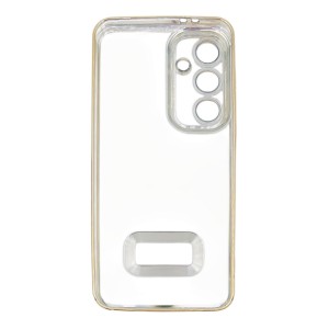 Nettech Samsung Galaxy S24 FE Uyumlu Round Silikon Seri Arka Koruma Kılıf (Gold) NT-114417