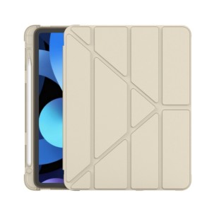 Nettech Apple iPad Air 11 2024 Uyumlu Flip Prizma Seri Kapaklı Kılıf (Krem) NT-111665