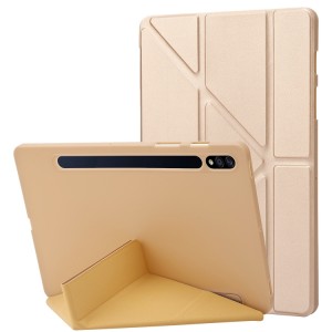 Nettech Samsung Galaxy Tab S9 FE Uyumlu Flip Prizma Seri Kapaklı Kılıf (Krem) NT-114559