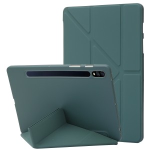 Nettech Samsung Galaxy Tab S9 FE Plus Uyumlu Flip Prizma Seri Kapaklı Kılıf (Yeşil) NT-114549