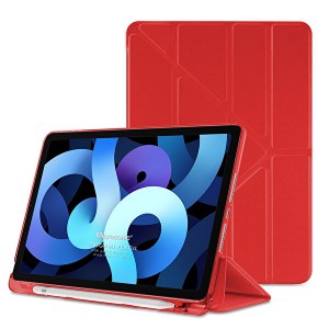 Nettech Apple iPad 8.Nesil 10.2 Uyumlu Flip Prizma Seri Kapaklı Kılıf (Kırmızı) NT-114545