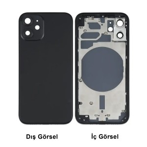Teknonet Apple iPhone 12 Mini Uyumlu Boş Kasa (Siyah) NT-113270