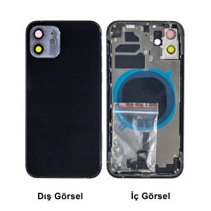 Teknonet Apple iPhone 12 Uyumlu Boş Kasa (Siyah) NT-111980