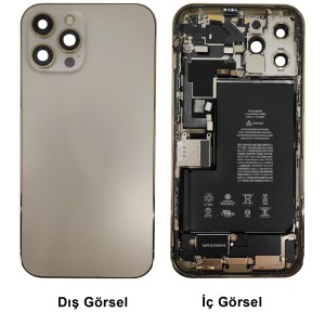 Teknonet Apple iPhone 12 Pro Max Uyumlu Dolu Kasa Çıkma (Gold) NT-94647