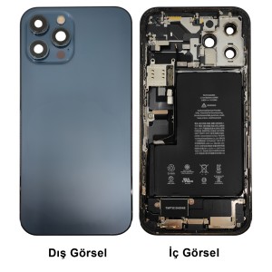 Teknonet Apple iPhone 12 Pro Max Uyumlu Dolu Kasa Çıkma (Mavi) NT-94646