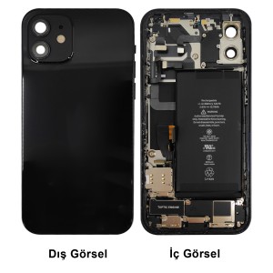 Teknonet Apple iPhone 12 Uyumlu Dolu Kasa Çıkma (Siyah) NT-94642