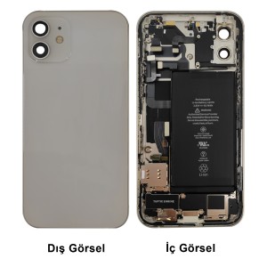 Teknonet Apple iPhone 12 Uyumlu Dolu Kasa Çıkma (Beyaz) NT-94641