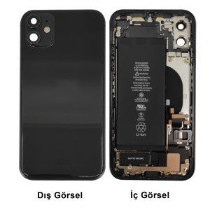 Teknonet Apple iPhone 11 Uyumlu Dolu Kasa Çıkma (Siyah) NT-94631