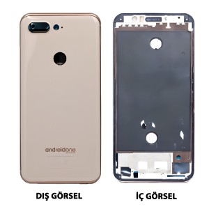 Teknonet General Mobile GM9 Pro Uyumlu Batarya Kapaklı Boş Kasa (Beyaz) NT-93022