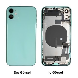 Teknonet Apple iPhone 11 Pro Uyumlu Batarya Kapaklı Dolu Kasa (Yeşil) NT-93018