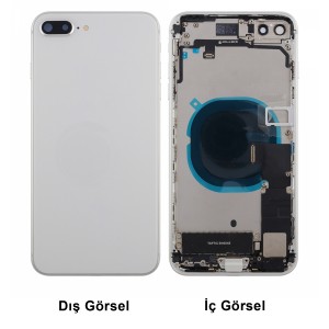 Teknonet Apple iPhone 8 Plus Uyumlu Batarya Kapaklı Dolu Kasa (Beyaz) VR-14376