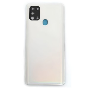 Teknonet Samsung Galaxy A21S Uyumlu Kamera Camlı Batarya Kapağı (Beyaz) NT-102610
