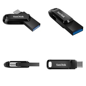 Sandisk Dual Drive Go SDDC3-128G-G46 128 Gb USB+Type-C Flash Bellek (Siyah) NT-114596