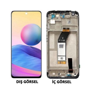 Teknonet Xiaomi Redmi 10 Uyumlu Org Lcd+Dokunmatik+Çıtalı (Siyah) NT-104009