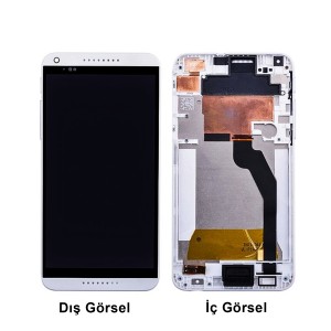 Teknonet HTC Desire 816 Uyumlu Org Lcd+Dokunmatik+Çıtalı (Beyaz) VR-2922