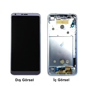 Teknonet LG G6 Uyumlu Org Lcd+Dokunmatik+Çıtalı (Gümüş) VR-12224