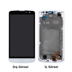 Teknonet LG Leon Uyumlu Org Lcd+Dokunmatik+Çıtalı (Beyaz) VR-4620