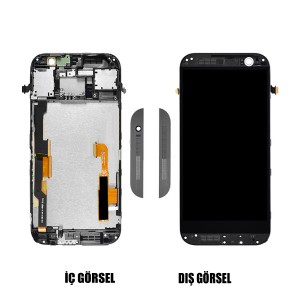 Teknonet HTC M8S Uyumlu Org Lcd+Dokunmatik+Çıtalı (Siyah) VR-9615
