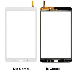 Teknonet Samsung Galaxy T330 Tab 4 8.0 Uyumlu Dokunmatik Lens + Filmli (Beyaz) VR-5076