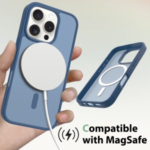 Nettech Apple iPhone 12 Uyumlu Magsafe Arka Koruma Kılıf (Mavi) NT-112927